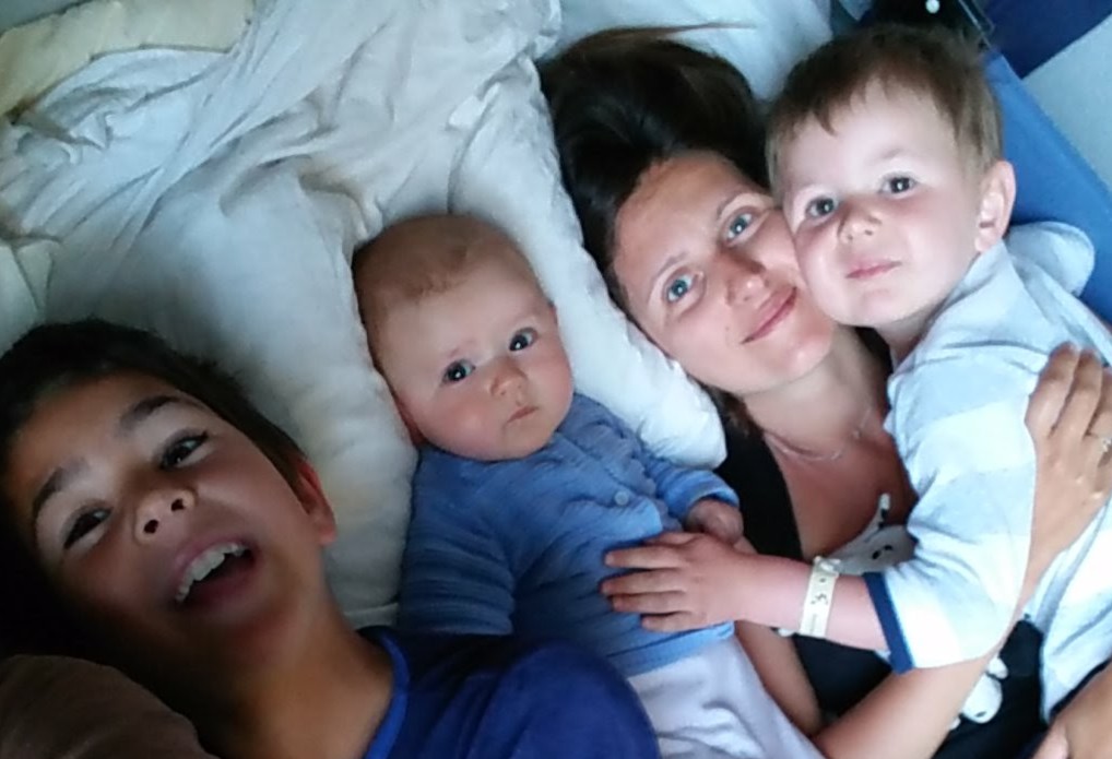 Anne-Laure Wright et ses enfants